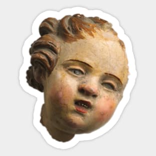 Disembodied Cherub head fragment Sticker